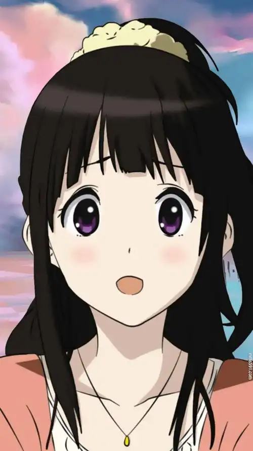 动漫冰菓我很好奇女主角黑长直千反田爱瑠手机壁纸图片集(8)