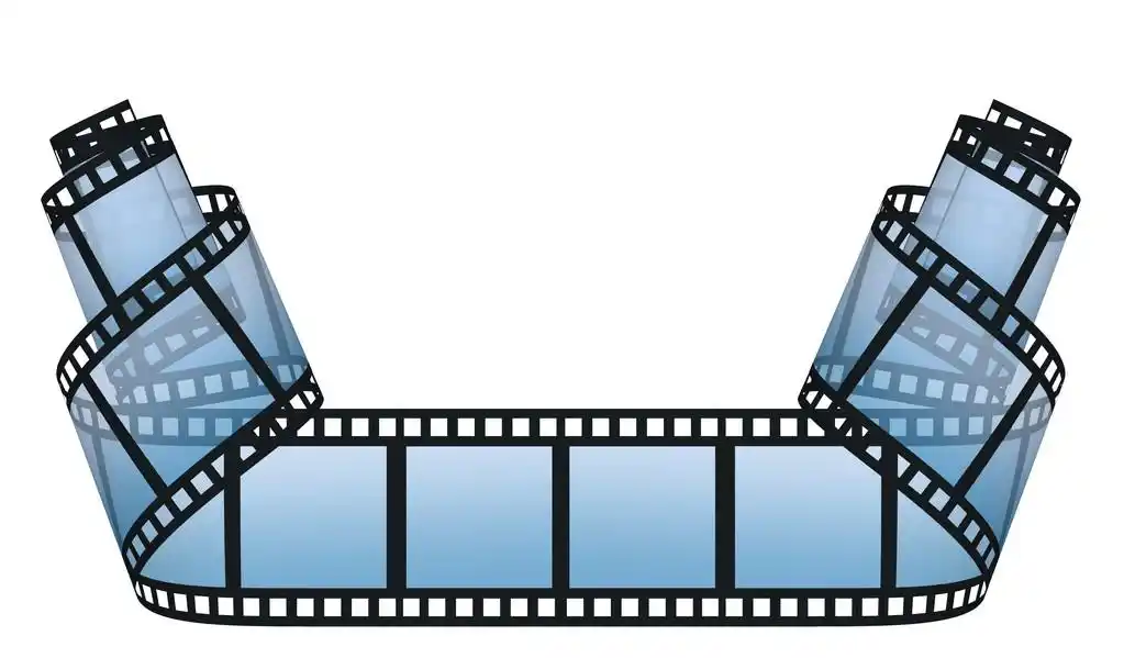 电影胶片,在白色背景上的幻灯片