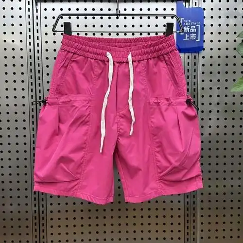 粉色短裤男夏季多巴胺速干五分裤潮牌男士宽松沙滩裤子休闲大裤衩