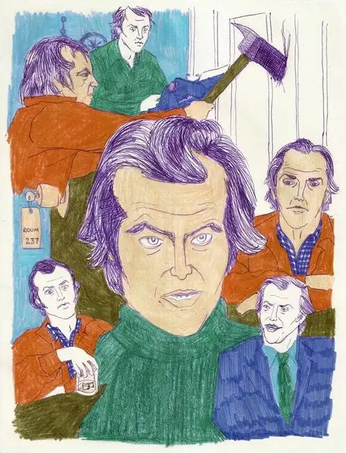 圆珠笔绘画电影海报