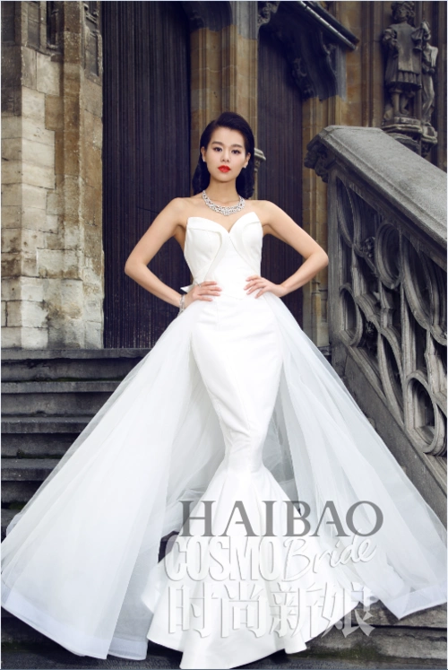 胡杏儿大婚在即登《时尚新娘》2015年12月刊封面时尚视界中国服装辅料