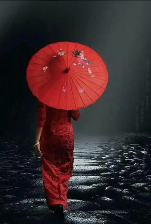 记忆中的雨巷_油纸伞