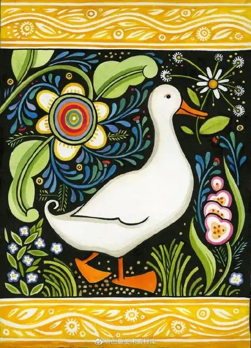 儿童画 | 可爱有趣的动物复古风,优秀的绘画作品!