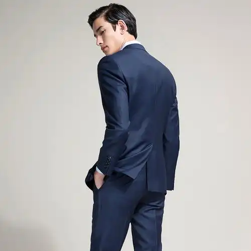 callisto卡利利斯特男装气质春夏藏青藏蓝商务西服西服