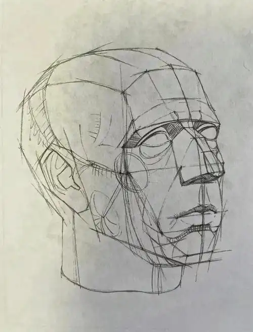 艺典小课堂|你一直搞不清的的头像体块来了|素描|光影|绘画|人物|肖像
