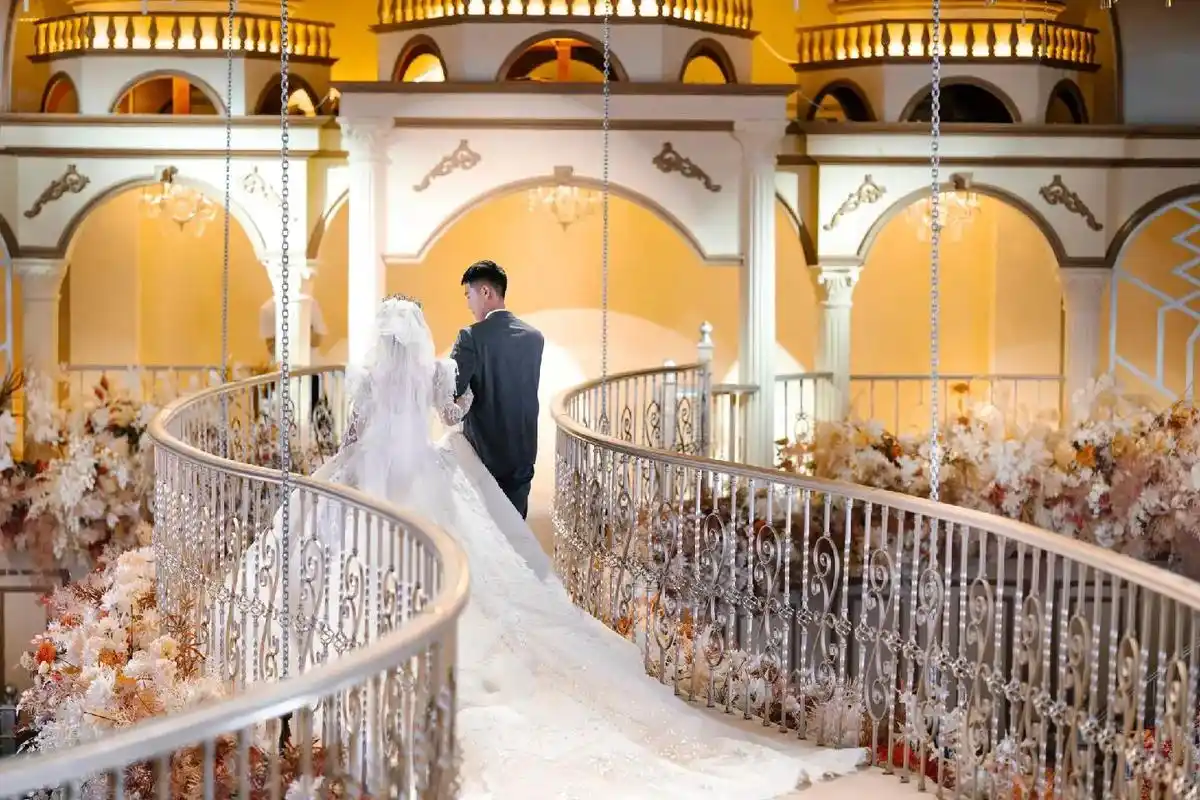 婚礼仪式.#穿上婚纱的样子 #婚纱96 #主纱  我的誓词很 - 抖音