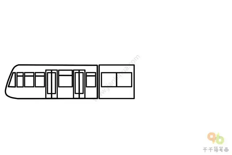 地铁站站台简笔画