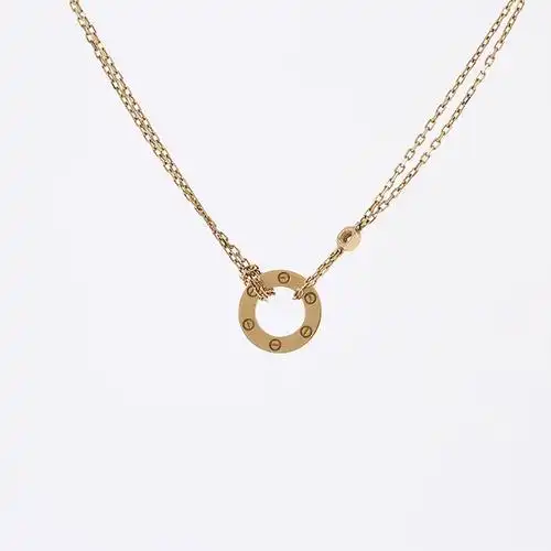 cartier(卡地亚) love系列18k金镶钻项链