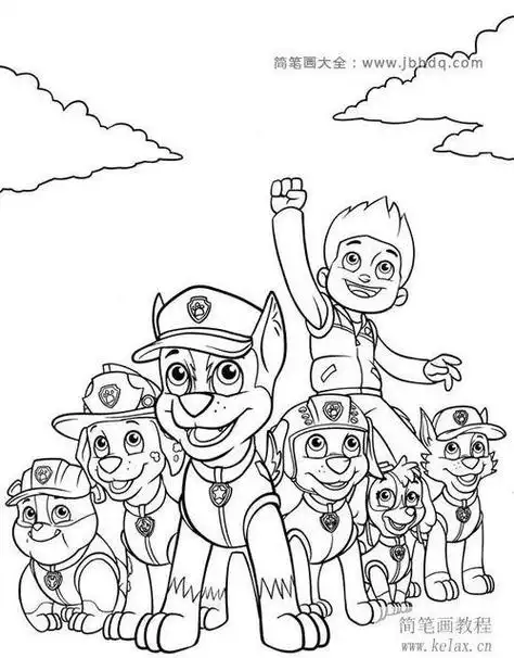 汪汪队简笔画汪汪队简笔画图片大全