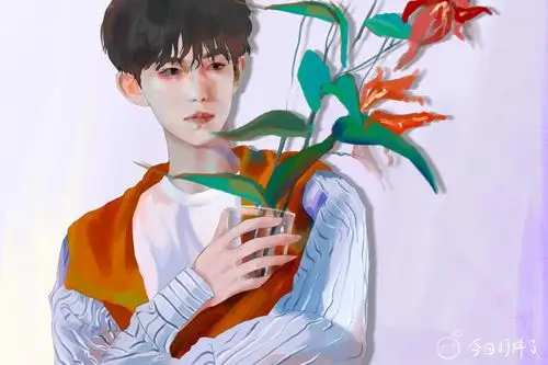 易烊千玺q版手绘