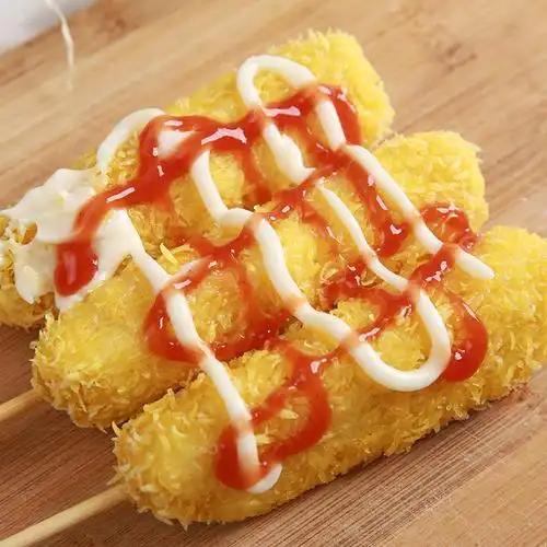 拉丝热狗棒商用韩国网红纯脆皮热狗起司全芝士棒半成品烤肉肠10根