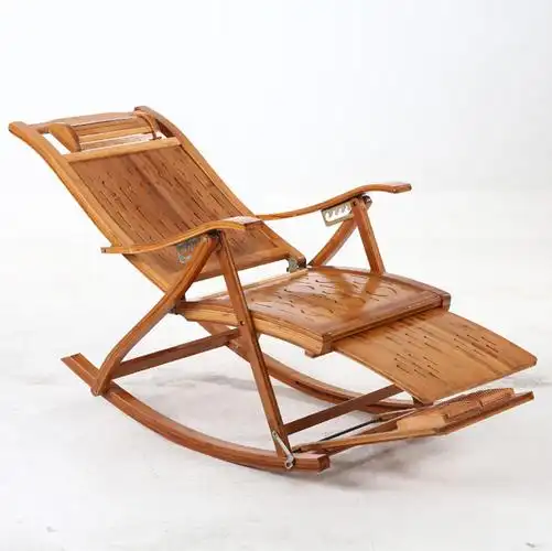 竹摇摇椅成人阳台逍遥椅折叠午休家用实木老人午睡椅休闲夏天躺椅