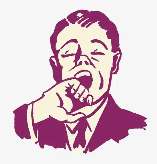 矢量人物打哈欠的人