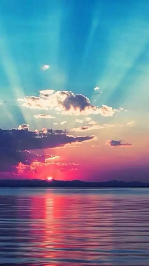 【杂图】日出日落,大海,唯美意境风景,手机壁纸