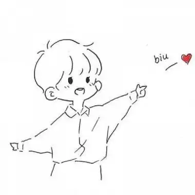 手绘干净白底情侣头像 手绘头像图片大全 -【爱个性】