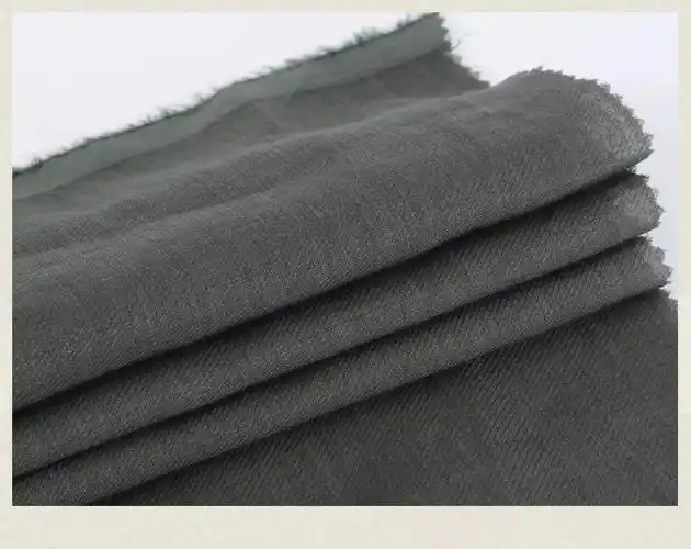 现货42#苎麻斜纹素色春夏女装连衣裙纯苎麻薄斜纹 电商快反面料