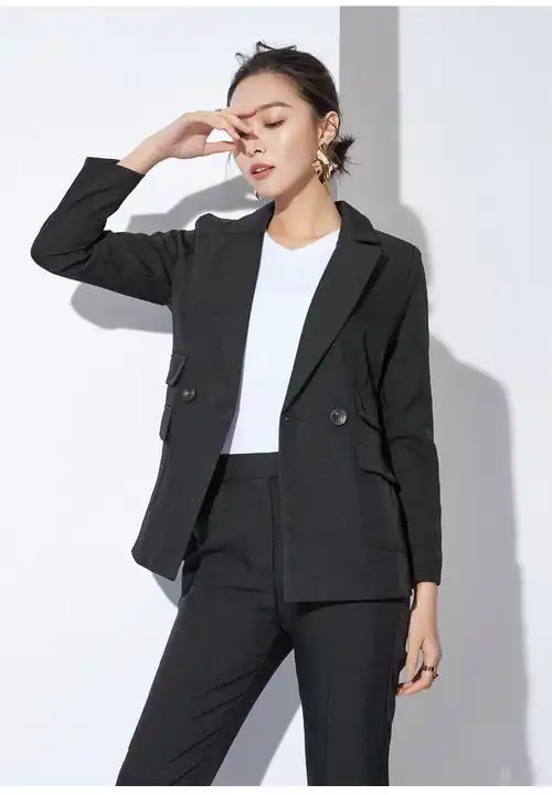 2017秋欧美ol职业小西装正装气质宽松休闲显瘦西服套装两件套女潮