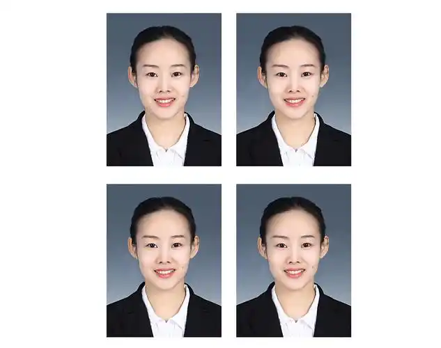 两寸黑白证件照