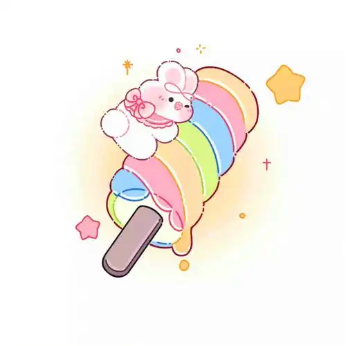 小兔冰淇淋q版拟人可爱卡通头像图片_可爱动漫头像_头像屋