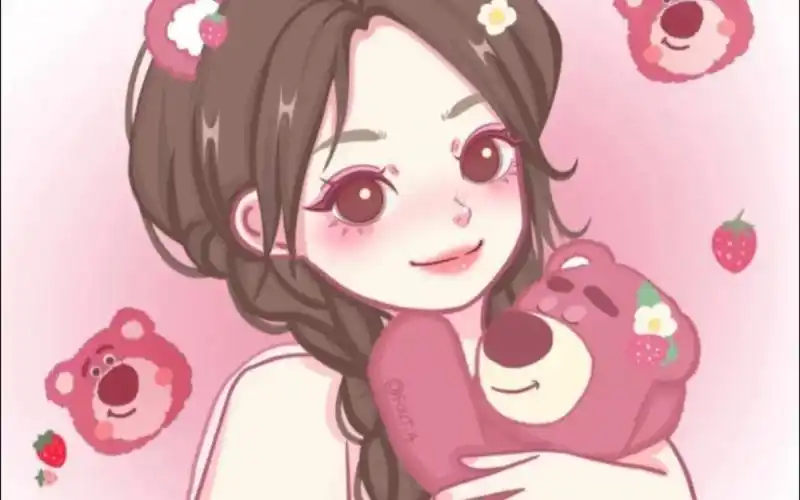 手绘超清可爱女生头像