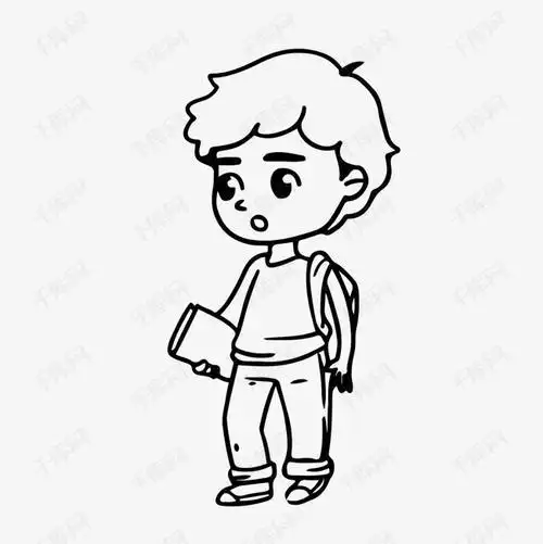 学生卡通简笔画人物