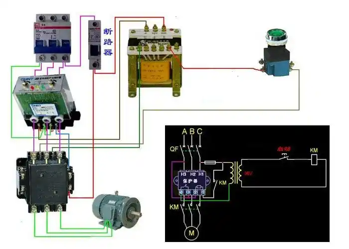 三相异步电机热过载保护接线图