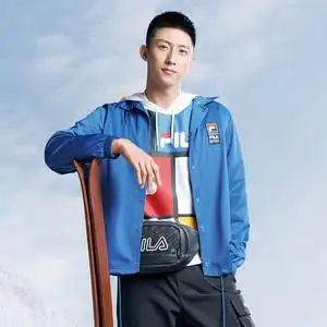 斐乐【黄景瑜同款】男装运动外套男宽松舒适休闲男式梭织防风外套