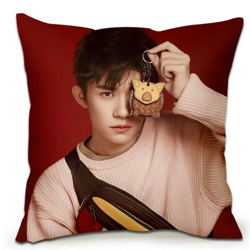 易烊千玺抱枕被子两用diy图片定制真人型印照片双面公仔人形玩偶
