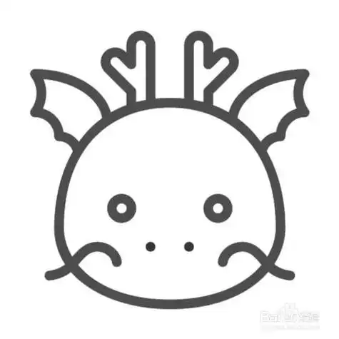 简笔画-如何画q版龙头像的简笔画