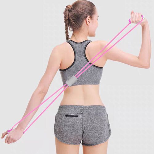 8字拉力器背部训练弹力绳家用开肩颈拉伸带瑜伽健身器材锻炼手臂