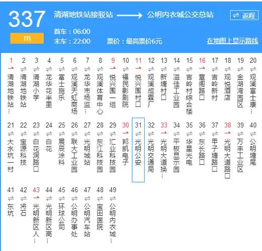 乘坐深圳m337公交车到妇幼保健院到哪一站下车