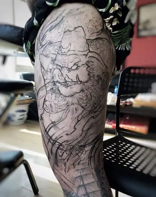 猪刚鬣纹身图片