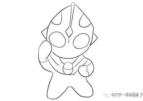 每天学一幅简笔画迪迦奥特曼简笔画教程