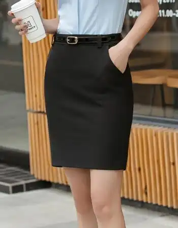 女装职业装半身裙黑色裙子一步裙正装西裙包臀裙后开衩修身短裙夏一千