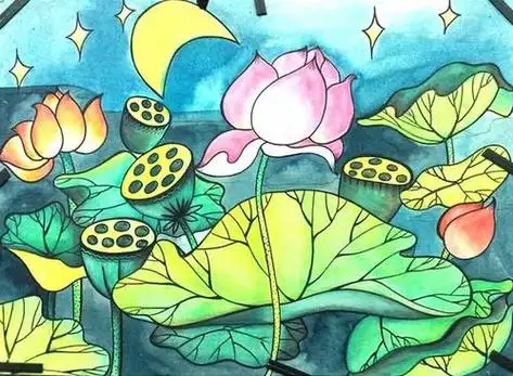 简笔画彩色初中