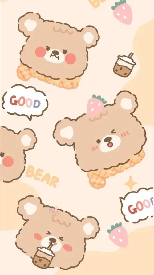 请保持心情舒畅可爱卡通壁纸 超软萌少女心壁纸 - 插画 素材 ins 韩系