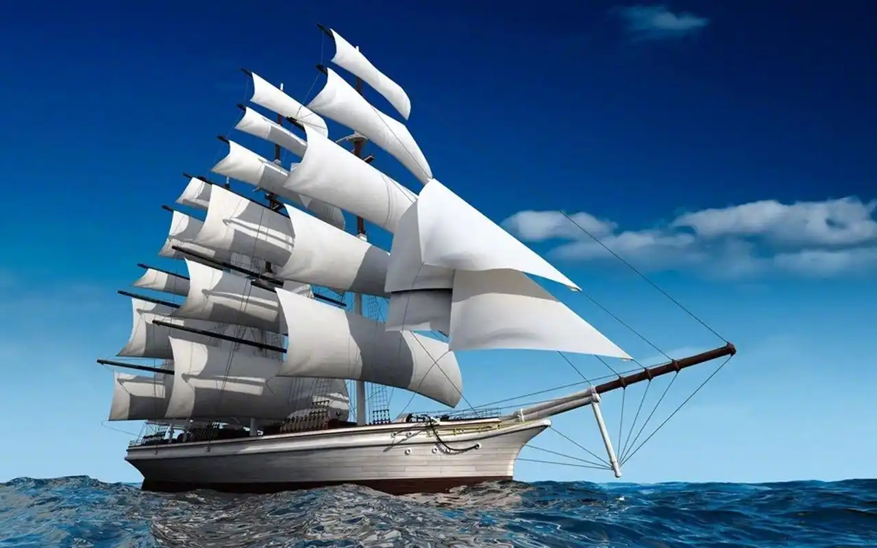 海上帆船美景图片电脑壁纸