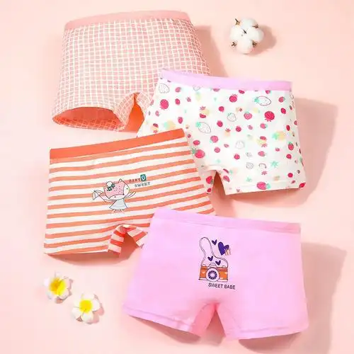 女童内裤棉平角儿童四角中大童小女孩三角小童短裤女宝宝小学生内裤