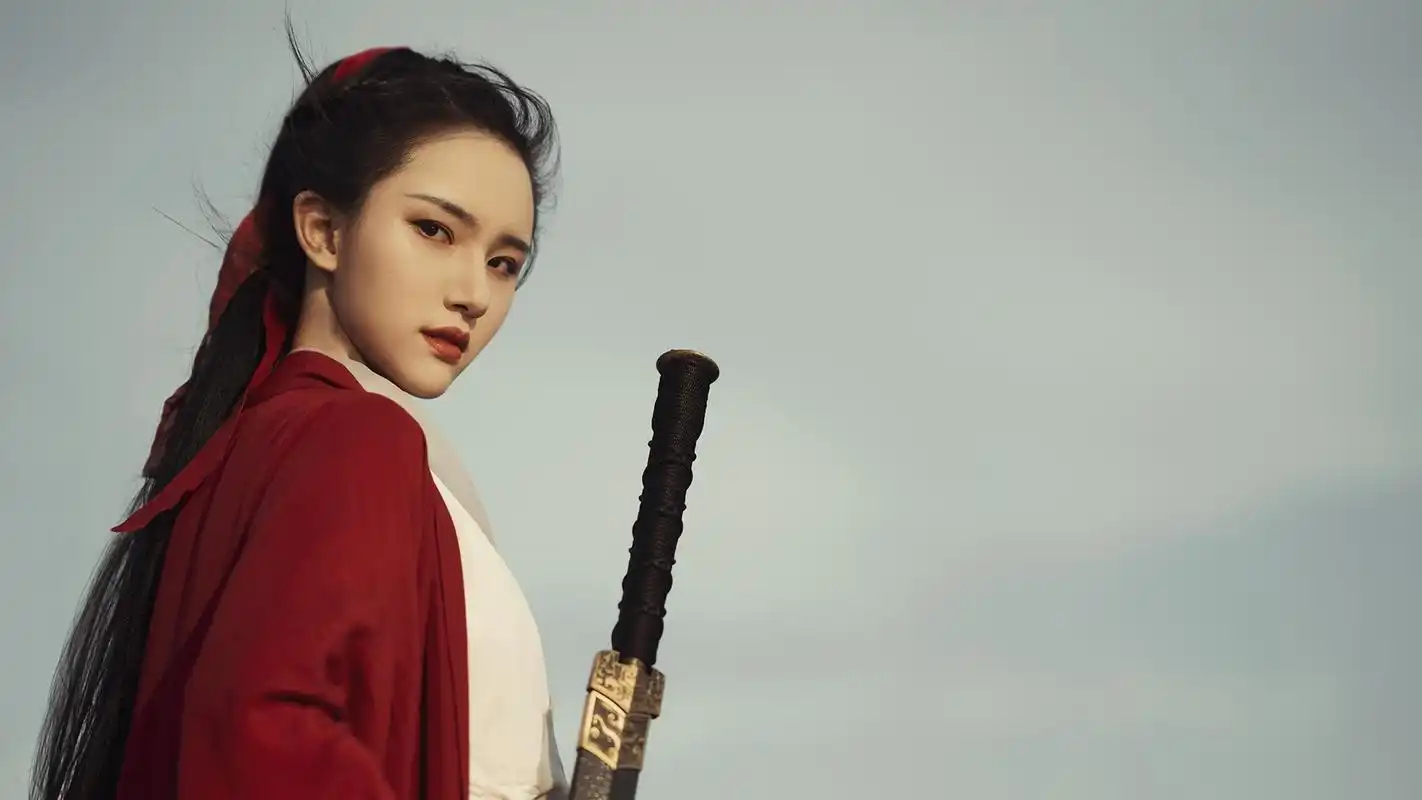 古风红衣侠女冷艳英姿魅力写真