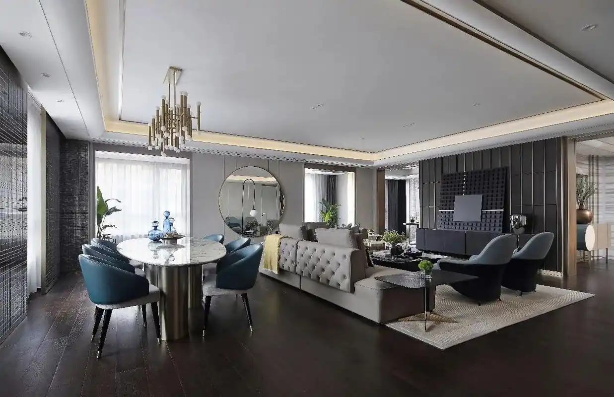 最新| 超大平层样板房,将高级灰进行到底!