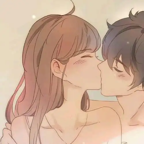 接吻情侣头像一左一右