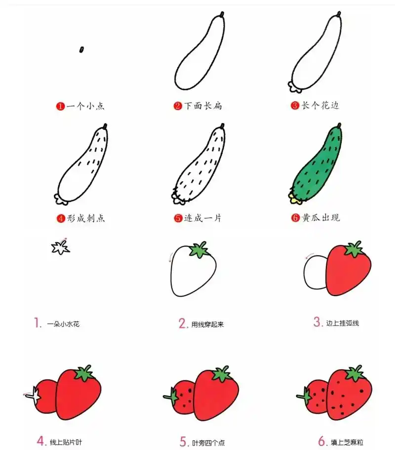 幼儿园20个简笔画教程(植物篇),幼师必备!  - 抖音