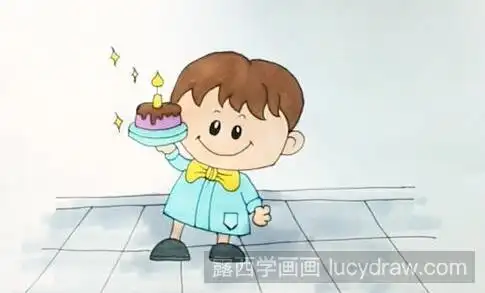 小男孩过生日简笔画怎么画?