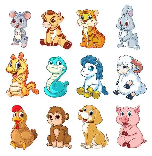 十二生肖卡通设计