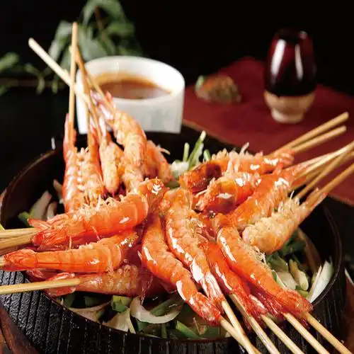 虾串手把串串虾烧烤虾串小虾串新鲜半成品冷冻虾串40串烧烤食材虾串