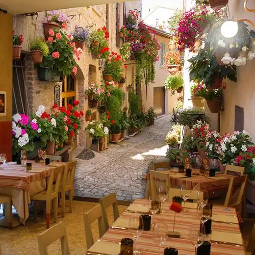 欧式怀旧复古咖啡馆西餐厅奶茶茶店背景背景墙墙纸无纺布墙纸