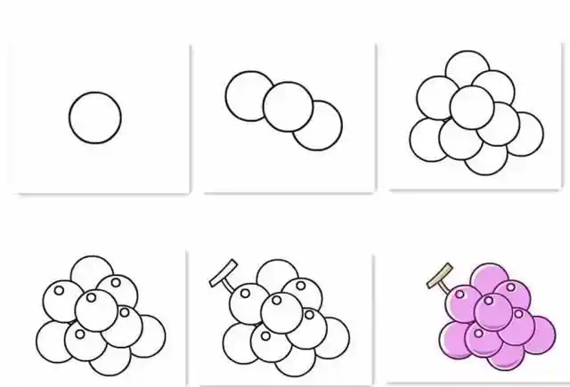 幼儿园摘水果简笔画