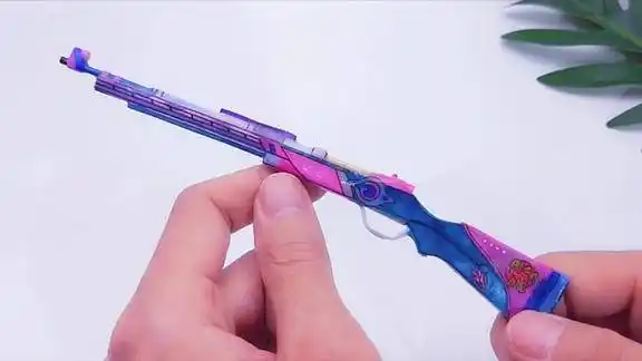 好玩不伤人迷你98k狙击枪模型赶紧自制一把和平精英创意手工