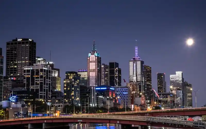 夜深人静的墨尔本夜景图,城市夜景-回车桌面
