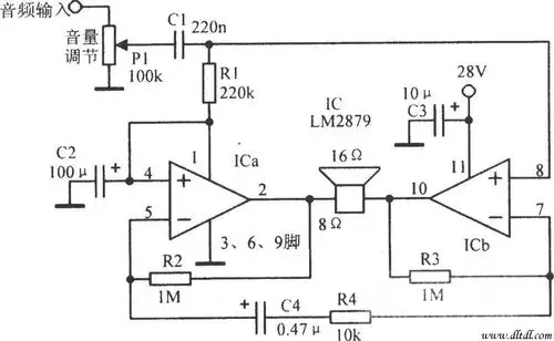 lm2879-12w桥式音频功率放大电路_原理图论坛_单片机电路论坛_mcu资讯
